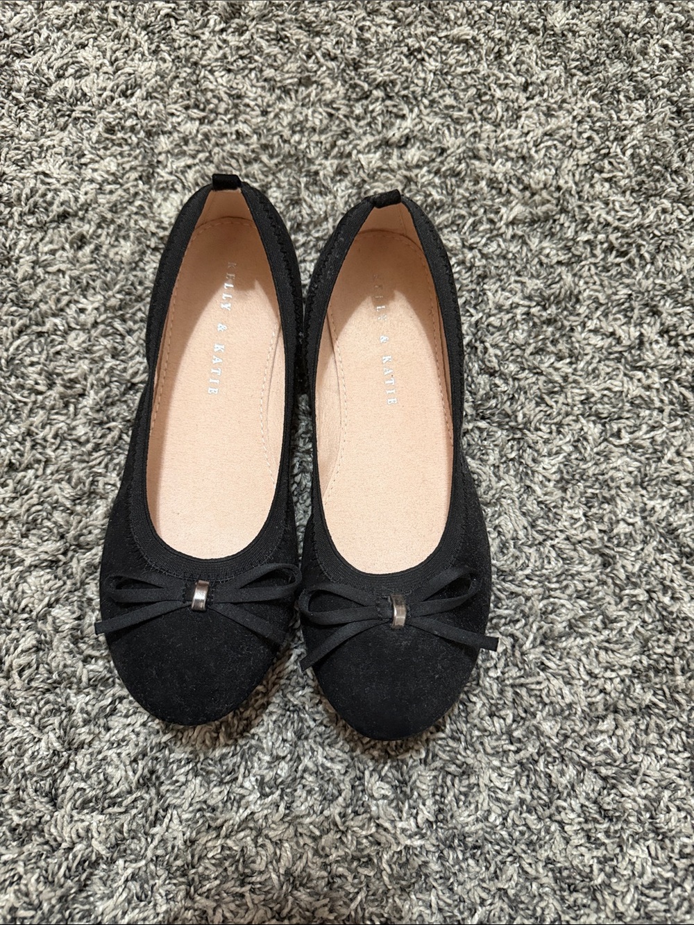 Kelly & Katie Black Bow Ballet Flats